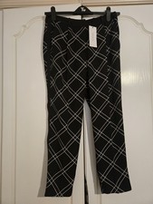 Karen Millen Größe 10 einfarbig gekreuzte maßgeschneiderte Ankle Grazer Hose