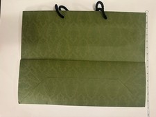 Authentic GUCCI Large Shopping Gift Bag Green Brocade Design 19"L x 14"H x 6.5  W