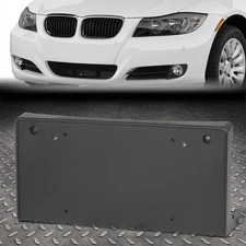For 09-12 BMW 3-Series E90 E91 OE Style Black Front Bumper License Plate Bracket