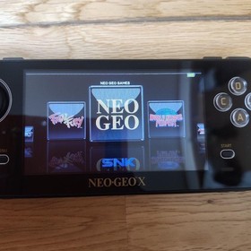 SNK Neo Geo X Gold Limited Edition Console Complete Set Black Tested Used Japan