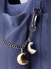 NWOT Free People Puffy Moon Charm Gold