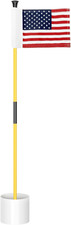 Golf Flagstick Mini, Practice Putting Green Flags for Yard, All 3 Feet, Golf Pin