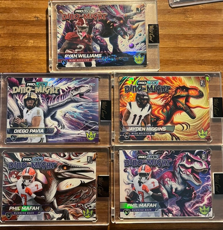 Wildcard Dino-Might 5 Card Lot Ryan Williams/Jayden Higgins/Diego Pavia