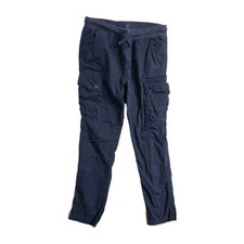 Polo Ralph Lauren Boys Cargo Pants Navy Blue Drawstrings L 14-16