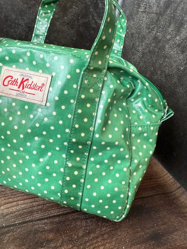 Bolso de Mano Cath Kidston Patrón Lunares Asa Verde Algodón PVC - Imagen 4 de 23
