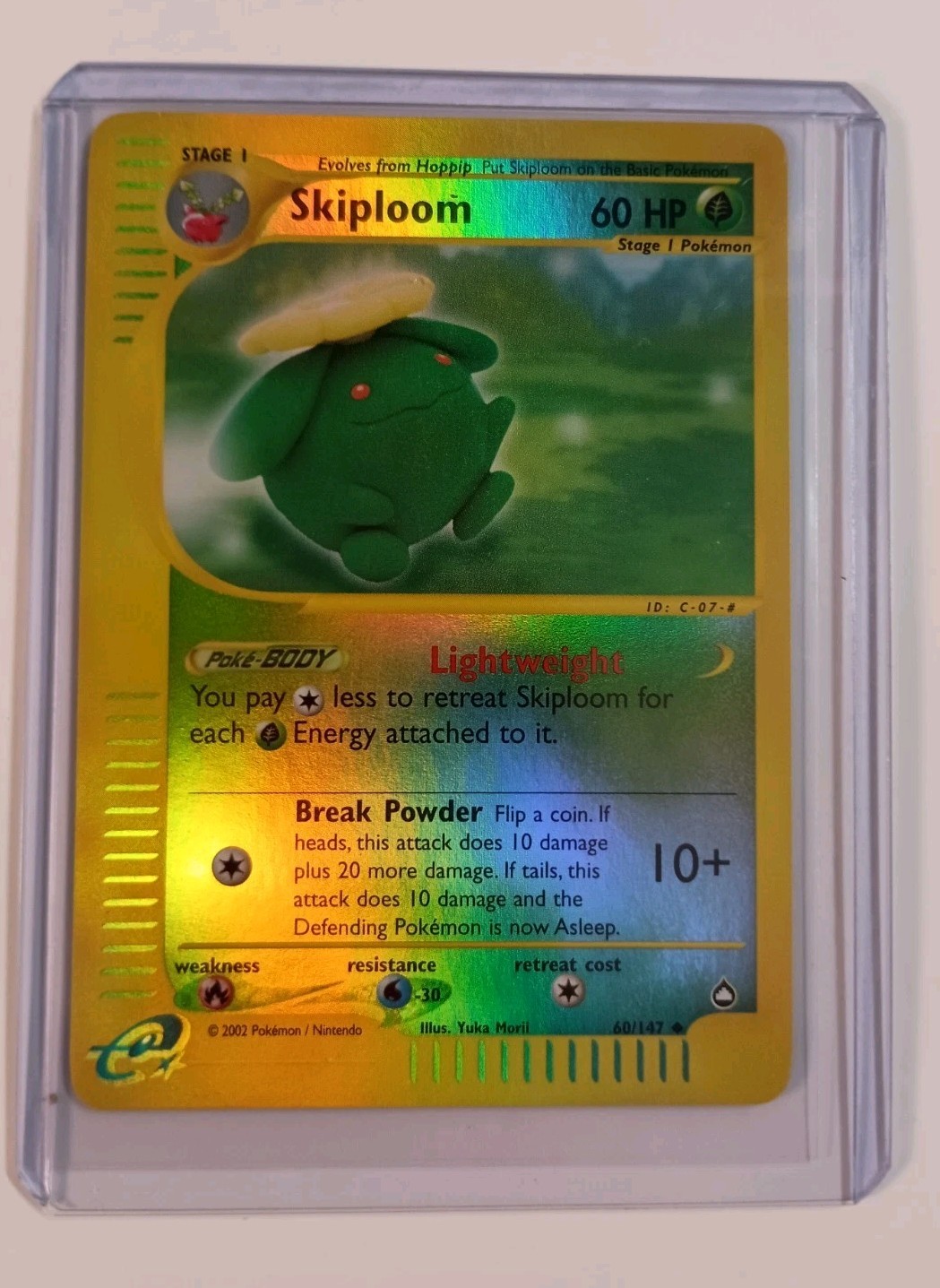 Pokemon Skiploom 60/147 Reverse Holo Aquapolis e-Series WOTC 2003 NM A072