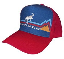 New Bronco Trucker Hat Cap Red/Blue