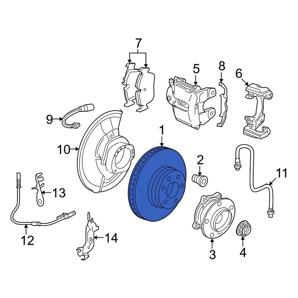 For BMW X5 2007-2018 BMW 34116886477 Front Disc Brake Rotor Foto 4 de 4