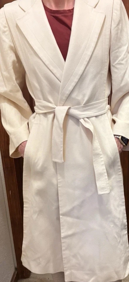 Frente abierto crema Neiman Marcus crepé delantero talla 4 ultra gamuza Foto 2 de 4