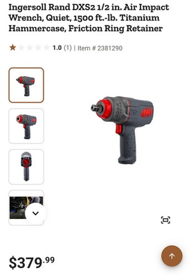 #ad #ad Ingersoll Rand 2236QTIMAX DXS2 1 2quot; Air Impact Wrench 1500 ft lb Torque $212.00