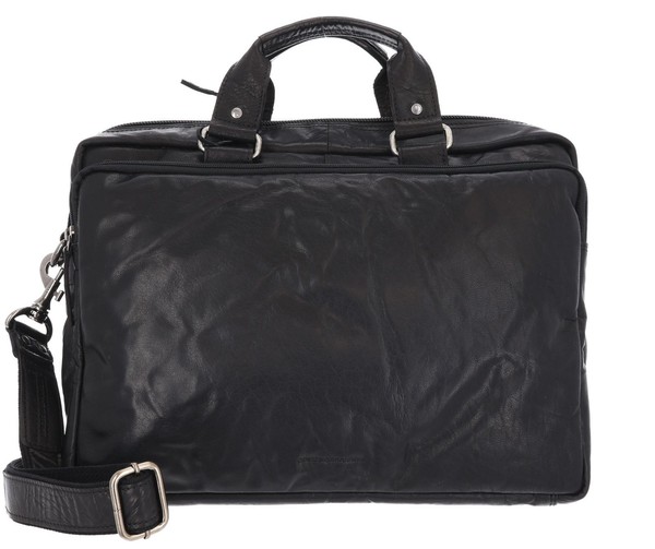 Spikes & Sparrow Bronco Briefcase M Businesstasche Tasche Black Schwarz Neu-image