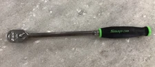 NEW Snap-On GREEN  1/4" Drive Tech Soft Grip Extra-Long Handle Ratchet THLL72