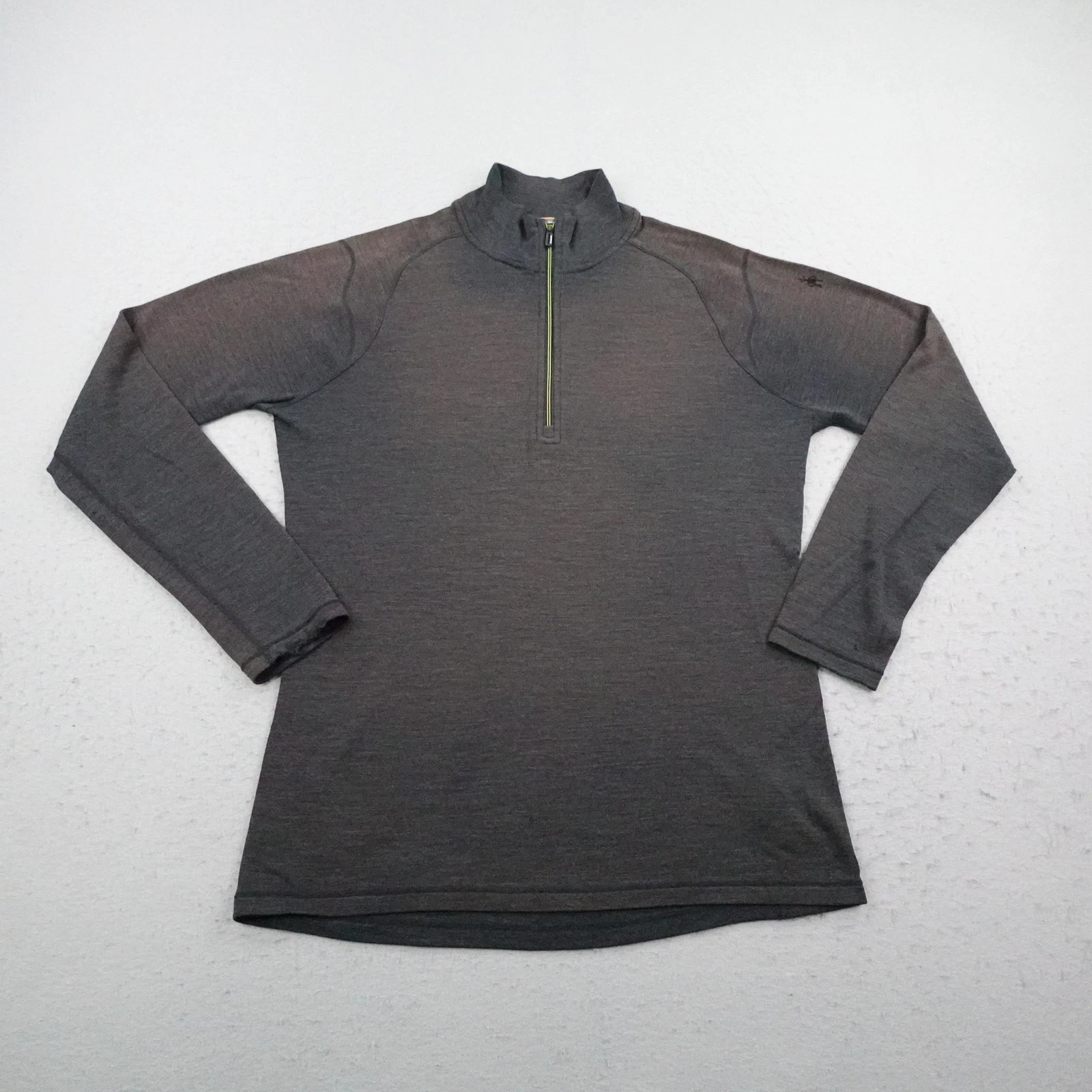 Smartwool Sweater Mens XL Gray Merino 250 1/4 Zip Base Layer Performance Hiking