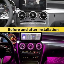 64 Farben LED Ambiente L&uuml;ftungsschlitze f&uuml;r Mercedes C W205 GLC X253 2015-2018