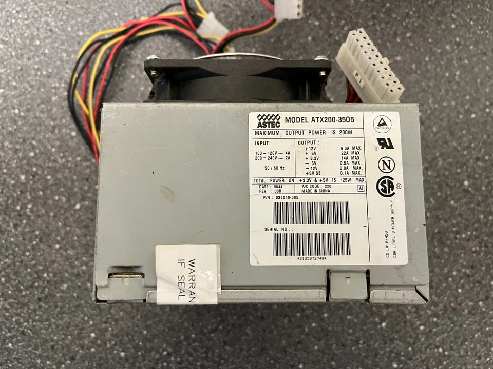 Astec ATX200-3505 200W ATX Power Supply Model with SuperFan - Tested & Working - Image 4 of 4