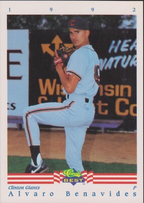 1992 Classic Best #235 Alvaro Benavides Clinton Giants Baseball Card RC