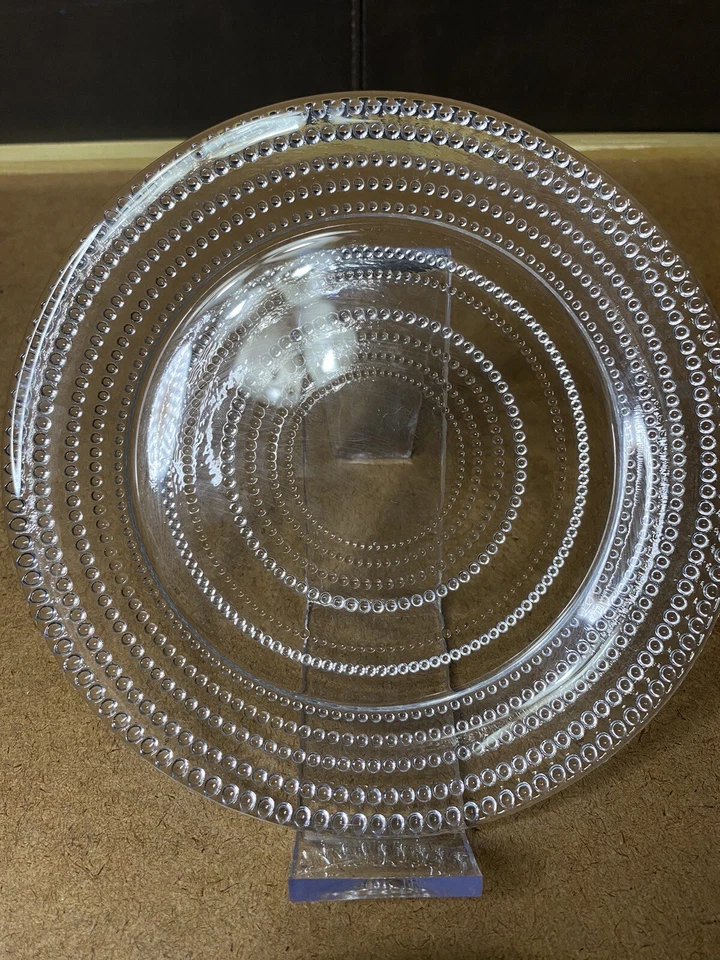 Set of 2 Godinger Lumina Glass Salad Dessert Plates 7 1/4” Clear - Image 3 of 3