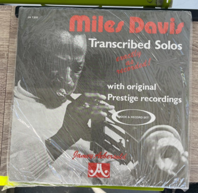 Miles Davis- transcribed solos LP Vinyl Prestige with Sheet Music, Sealed!