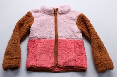 Real Love Girl's Colorblock Sherpa Zip Up Jacket BL1 Multicolor Size 5/6 NWT