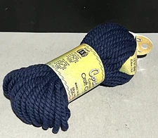 Cora's Cotton Craft Cord Navy Blue 75 Feet 4mm Diameter Bulky Pepperell Braiding