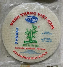 Banh Trang Vietnam- Spring Roll Rice Paper Wrappers, Square or Round