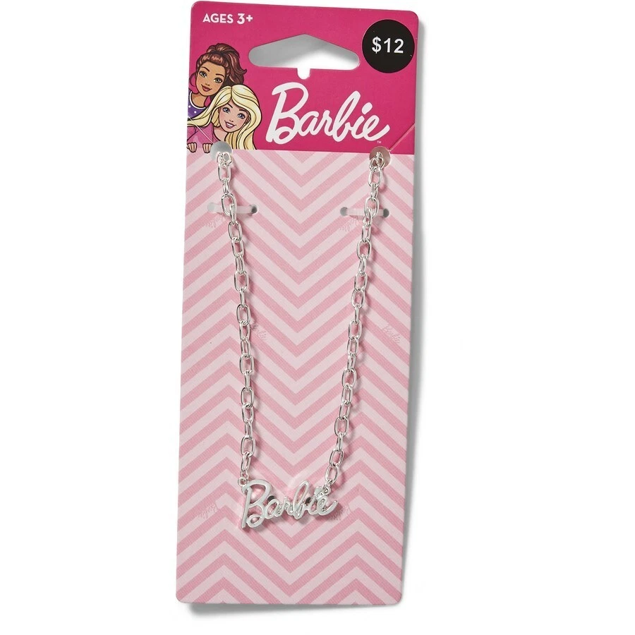 Barbie Name Plate Necklace Silver Tone American Brand eBay