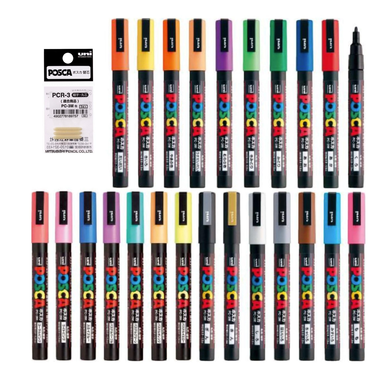 Posca Marker Acrylic Paint Pens Fine Point Tip width 0.91.3mm 24