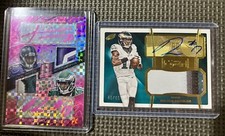 Nelson Agholor 2 Card Lot 2015 Spectra Duel Patch Autograph 1/5, Donruss /49 RC