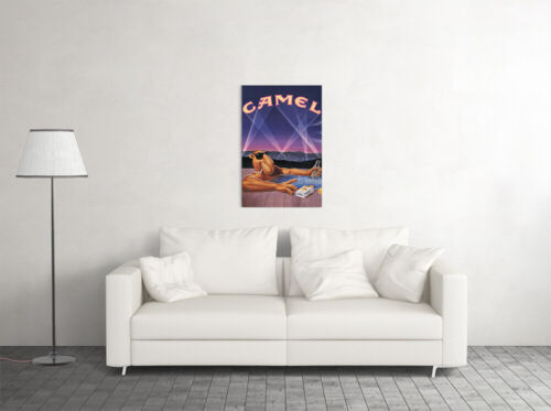 Affiche murale pièce pour cigarette chameau 1990 vintage art publicitaire - AFFICHE 20x30 - Photo 2 sur 4