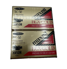 NEW Maxell VHS C HGX-Gold TC 30 VHS Camcorder Video Cassettes 30 Min Each Sealed