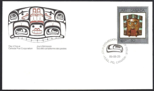 Canada  # 1241    "CANADA ART MASTERPIECES"    Brand New  1989 OFDC Single Issue - Foto 1 di 2