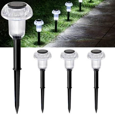 4X LED Solar Pathway Lights Outdoor Lawn Spotlights Garden Landscape Stake Lamp