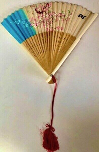 Rare Vintage SAS Scandinavian Airline System Fan With Red Tassel. 1950’s
