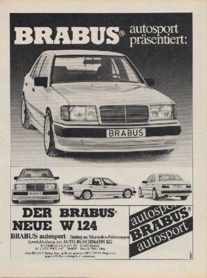 Brabus - Reklame Werbeanzeige Original-Werbung 1985