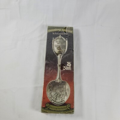 Vintage German Pewter Spoon Frieling Zinn Carl Spitzweg Schnapps Serving Jam