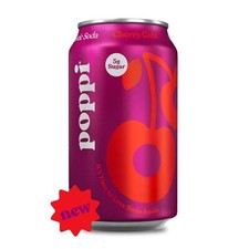Poppi Cherry Cola 12 Pack Sparkling Probiotic Drink Low Calorie Refreshment
