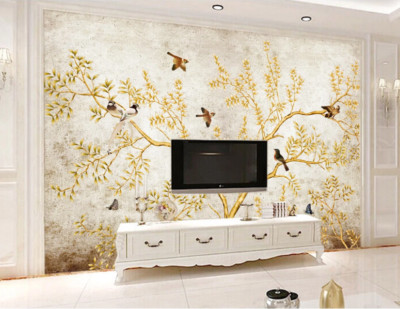 3D Yellow Branch ZHUA581 Wallpaper Wall Murals Removable Self-adhesive Ann 24