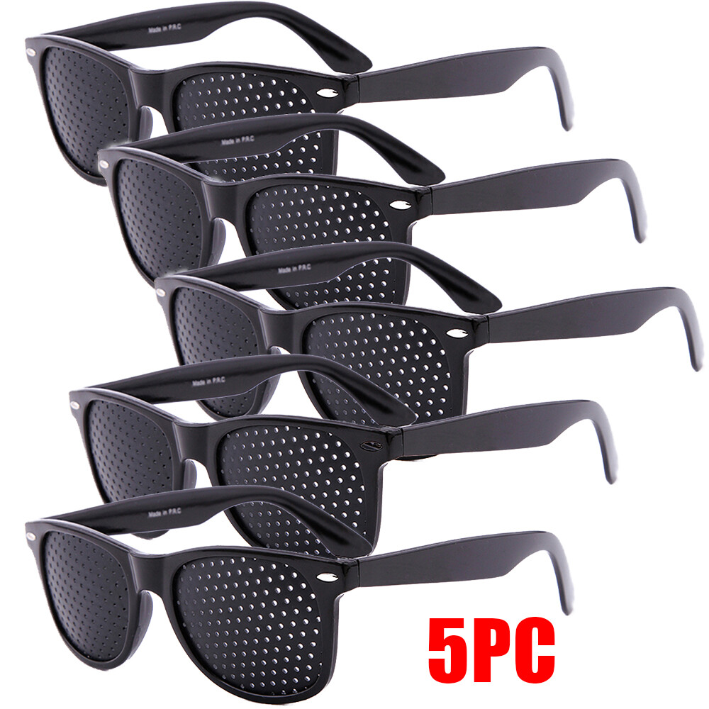 Vision Care Pinhole Glasses - Anti-Fatigue Eyewear For Eyesight Improvement, Unisex Round Frames