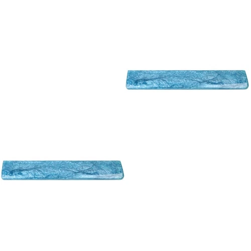  2 Pieces Blue Resin Hand Holder Laptop Wrist Pad Keyboard Cushion