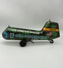 Vintage U.S. Army Air Rescue Wind-up Tin Litho Helicopter by Marx Toys