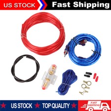 Car Audio Cable Kit 1500W Amp Amplifier Install RCA Subwoofer Sub Wiring 8-Gauge