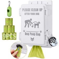 Outdoor Dog Poop Bag Dispenser Wall Mountable, Waterproof Commercial-Grade,
