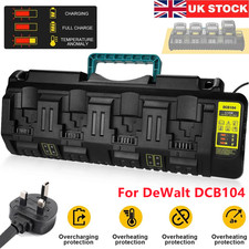 Four Port USB Fast Battery DCB104 Charger For 18V 54V Li-ion DeWalt Flexvolt XR