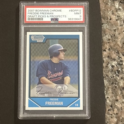 Freddie Freeman 2007 Bowman Chrome Draft #BDPP12 1st Prospect Rookie PSA 9 Mint