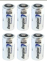 6 x CR123 Energizer 3V Lithium Batteries (CR123A, DL123, 123, EL123, CR17345)