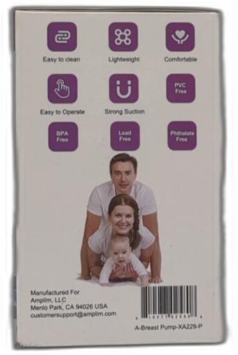 Amplim Manual Breast Pump, Gen 3 Food Grade Silicone Milk Collector For