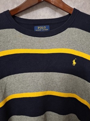 Ralph Lauren Crewneck Sweater Boys Sz XL Striped Preppy Acadedmia College School