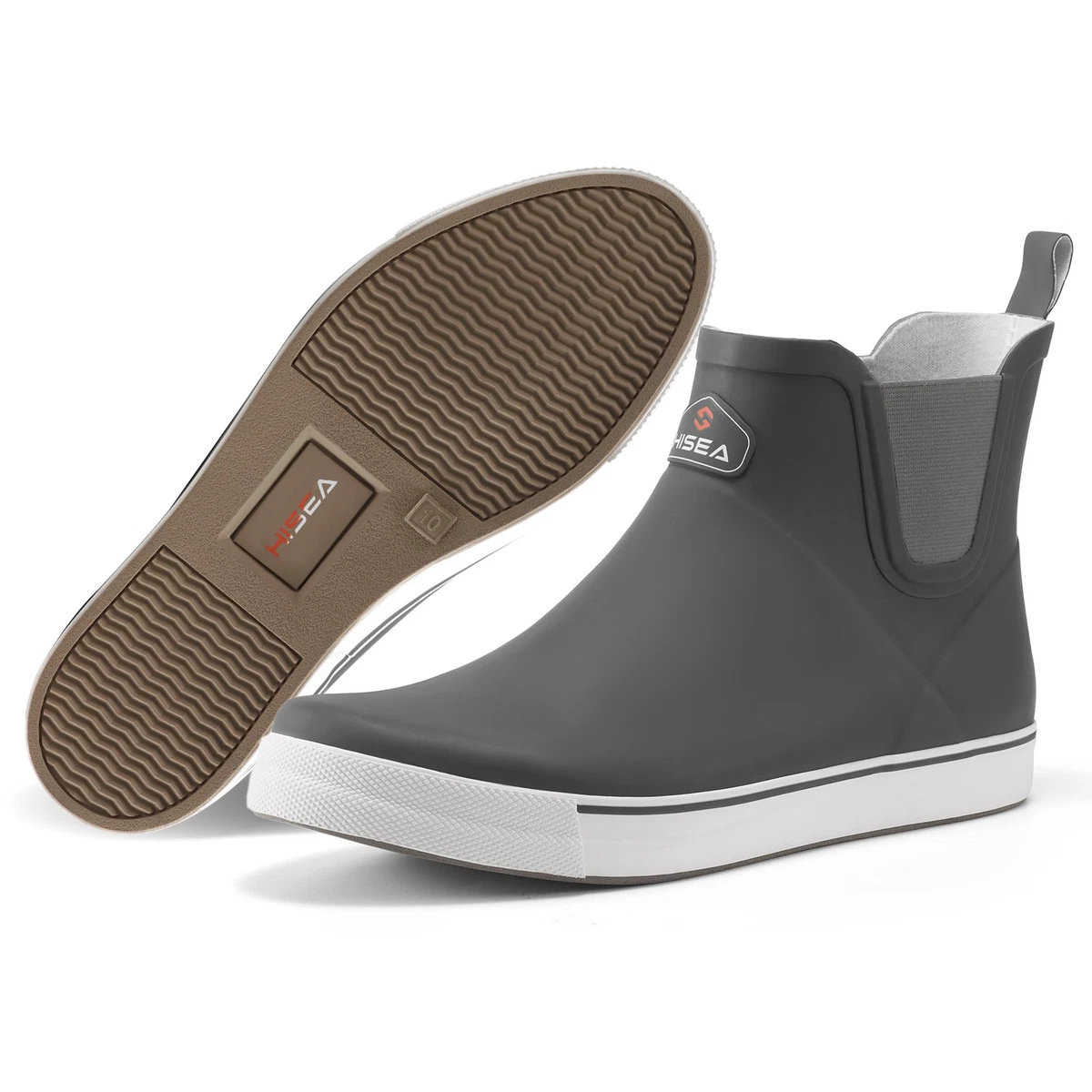 Men\'s Gray Rubber Ankle Boots-NIB Rubber Ankle Boots Muck Boots for Men for Sale | Shop New  main image 3