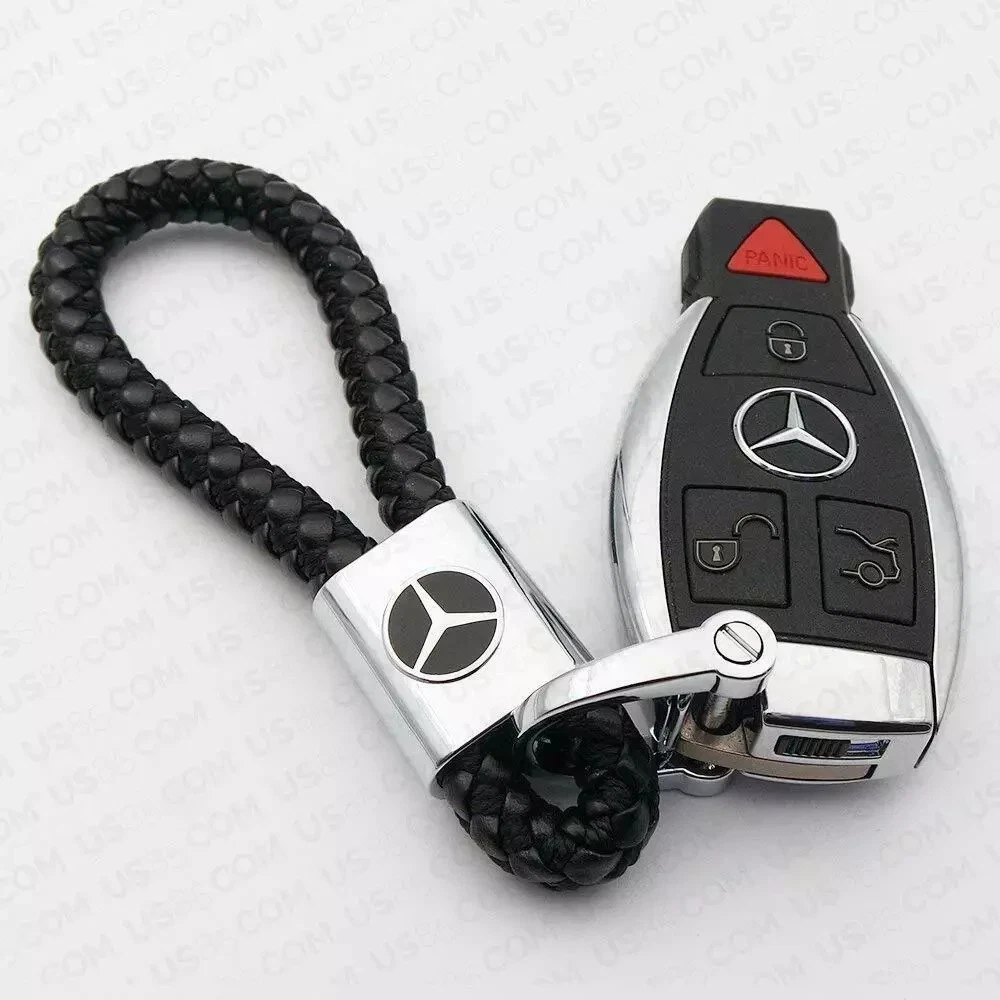 Porte Clé Mercedes Benz Métal Logo Accessoire porte-clés Classe A C E S Noir - Accessoires & Bagagerie