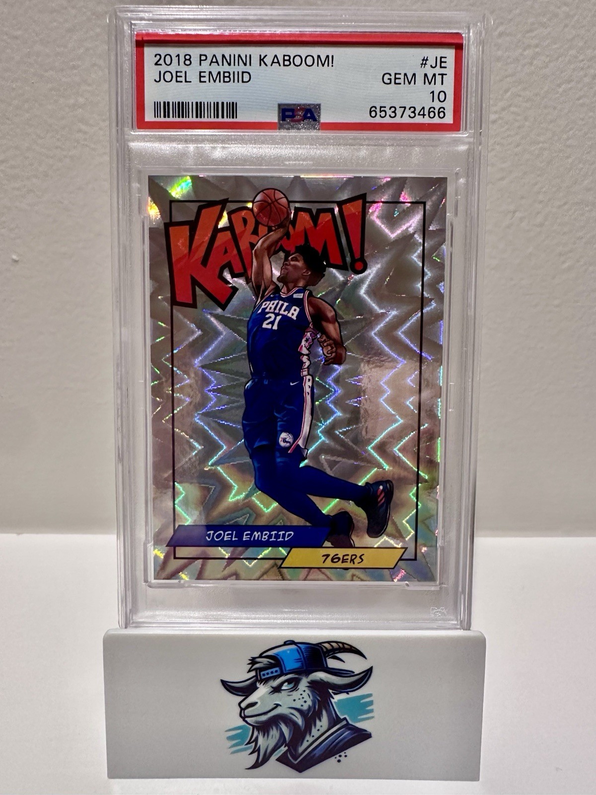 2018 Panini Kaboom! Joel Embiid PSA 10 GEM MINT SSP 76ers